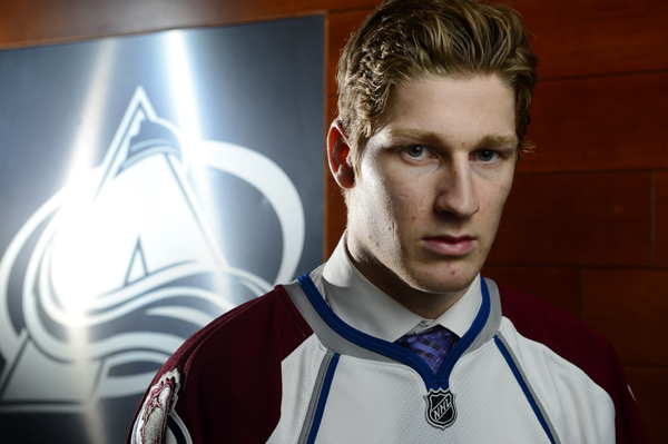 Colorado Avalacnhe of the NHL welcome number one overall draft pick Nathan MacKinnon at Pepsi Center
