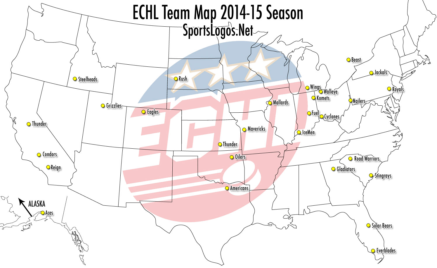 ECHL-Team-Map-2014-2015
