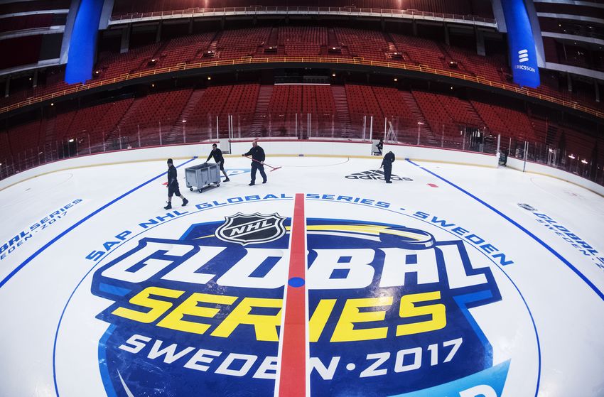2017 SAP NHL Global Series - Rink Build Out