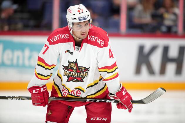 Cory Kane 47 Kunlun Red Star during their KHL Jokerit Kunlun Red Star match in Hartwall Arena 3