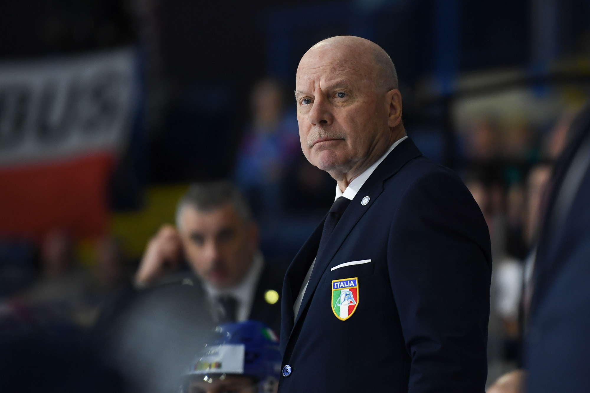 Mike Keenan during IIHF Ice Hockey world Championships, Division