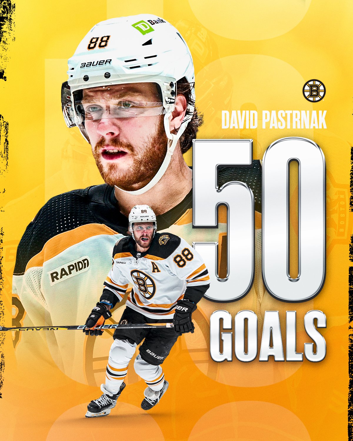 pastrnak 50 goals